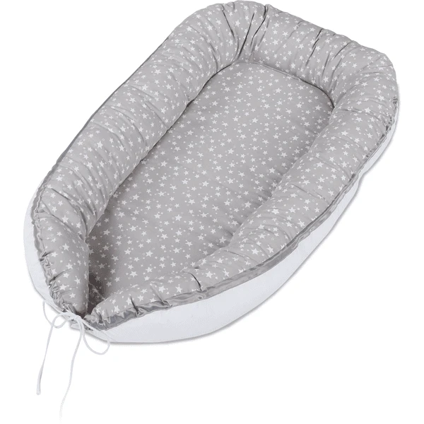 Babybay® Kuschelnest Perlgrau Sterne Weiß 1 Babybay® Kuschelnest Perlgrau Sterne Weiß