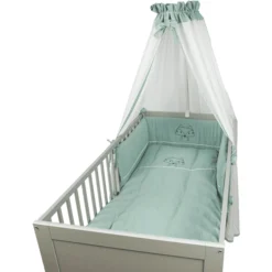 Be Be 's Collection Musselin Bettset 3-tlg. Grün 100 X 135 Cm