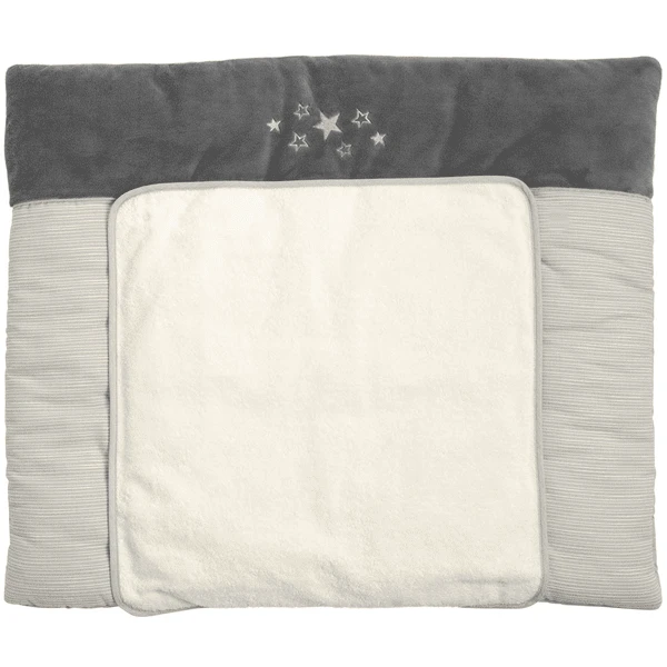 Be Be 's Collection Wickelunterlage Sternchem Grau 85x70 1 Be Be 's Collection Wickelunterlage Sternchem Grau 85x70