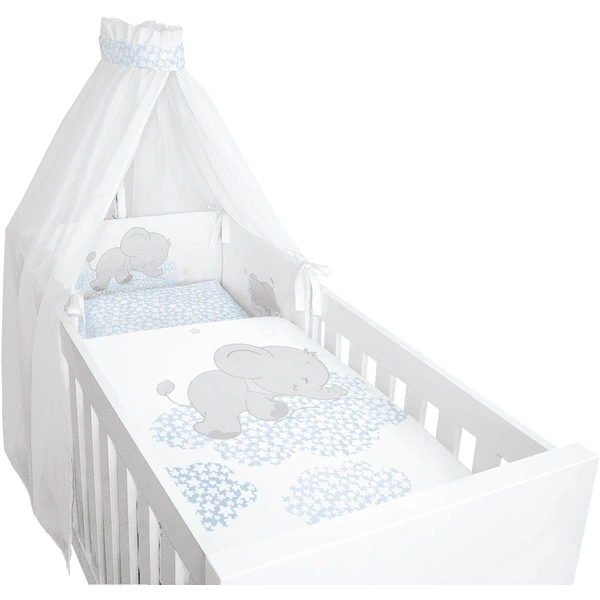 Bebella Vital Bettset 4-tlg. Lunafant Blau 1 Bebella Vital Bettset 4-tlg. Lunafant Blau