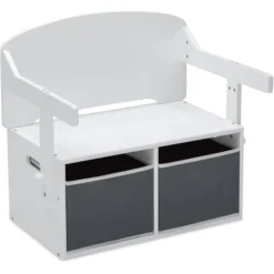 Delta Children MySize Aktivitätsbank Umkehrbar Mit Stauraum - Weiß