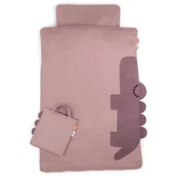 Done By Deer™ Bettwäsche-Set Junior Sleepy 100 X 140 Cm Croco Rosa