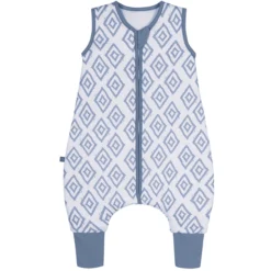Emma & Noah Schlafsack Mit Füßen Rauten Blau TOG 2.5