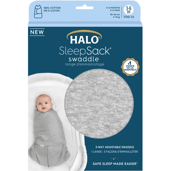 HALO® SleepSack® Wickelschlafsack Heather Grey 3 HALO® SleepSack® Wickelschlafsack Heather Grey – Bild 3