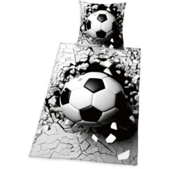 HERDING Bettwäsche 3D Fußball 135 X 200 Cm