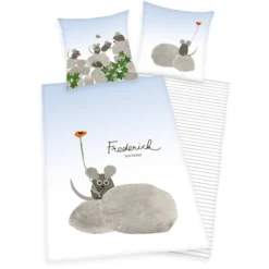 HERDING Bettwäsche Frederick Die Maus 135x200cm