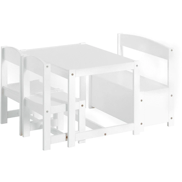 Hoppekids Kinder-Sitzgruppe Mathilde 4-teilig Weiß 1 Hoppekids Kinder-Sitzgruppe Mathilde 4-teilig Weiß