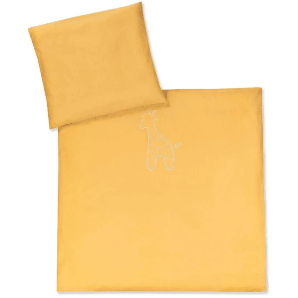 JULIUS ZÖLLNER Bettwäsche Mit Applikation Curry Giraffe 80 X 80 Cm 1 JULIUS ZÖLLNER Bettwäsche Mit Applikation Curry Giraffe 80 X 80 Cm