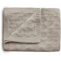 Mushie Strickdecke Honeycomb Beige 80 X 100 Cm