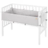 Roba Beistellbett 2-in-1 Weiß Style Grau