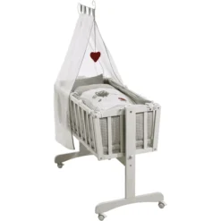 Roba Komplettwiegenset Weiß Adam & Eule