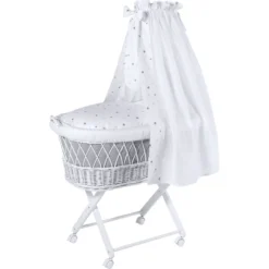 Schardt Stubenwagen Babsi Weiß Sternchen Grau