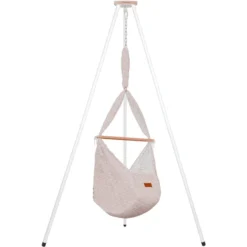 SCHMUSEWOLKE Baby Federwiege Clouds AltRosa Mit Tipi Weiß