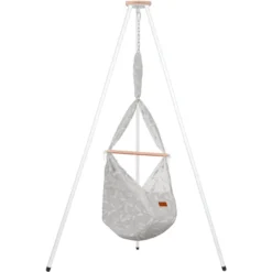 SCHMUSEWOLKE Baby Federwiege Dreamcatcher WarmGrey Mit Tipi Weiß