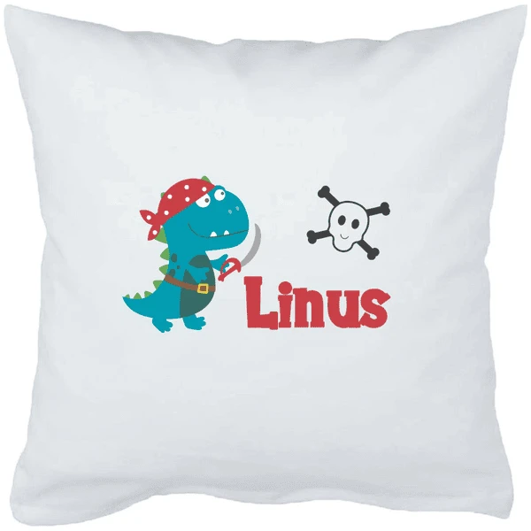 Schnullireich Babykissen Mit Namen Piraten Dino Weiß 1 Schnullireich Babykissen Mit Namen Piraten Dino Weiß