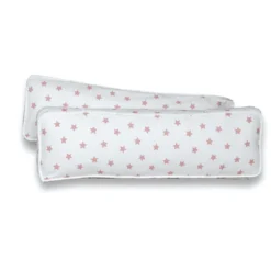 TiCAA 2er Rückenkissen-Set Stern Weiß-rosa