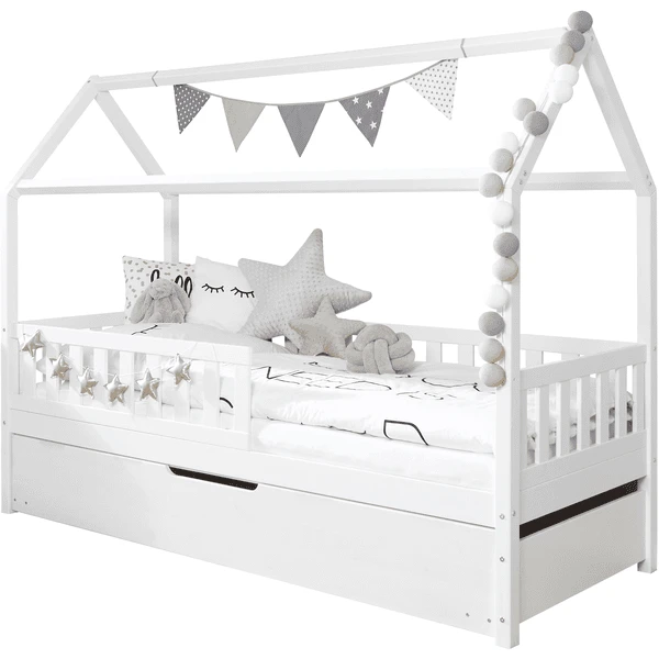 TiCAA Hausbett Traumhaus Mit Zusatzbett 1 TiCAA Hausbett Traumhaus Mit Zusatzbett