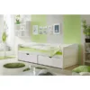 TiCAA Sofabett Melanie Mit Schubkasten 90 X 200 Cm Kiefer Weiß