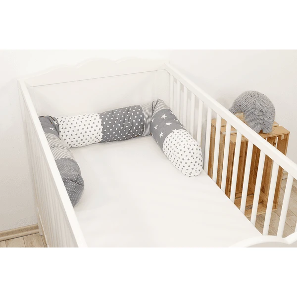 Ullenboom Baby-Bettschlange Graue Sterne 160 Cm 1 Ullenboom Baby-Bettschlange Graue Sterne 160 Cm