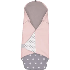 ULLENBOOM® Einschlagdecke Rosa Grau 98 X 98 X 2 Cm