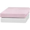 Urra Jersey Spannbettlaken 2er-Pack 70x140 Cm Weiß/rosa